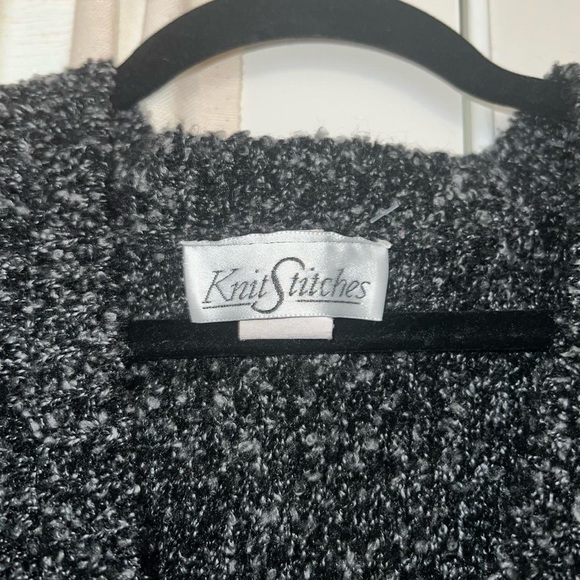 Stitches Charcoal and Black Knit Sweater - Picture 7 of 8
